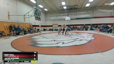 190 lbs Round 3 (6 Team) - Rudy Hall, Lovell High School vs Jacob McDaniel, Wheatland