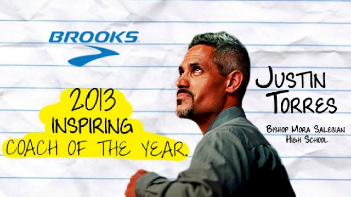 Justin Torres Win Brooks Inspiring Coach Award
