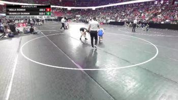 Girls 152 lbs Quarterfinal - Isabelle Olesen, Oak Creek-Girls vs Bella Roman, Ashland-Girls