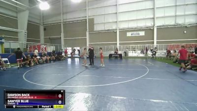 88 lbs Placement Matches (8 Team) - Dawson Back, Oklahoma Outlaws Blue vs Sawyer Blue, Kansas