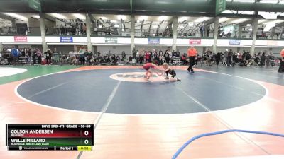 56-60 lbs Semifinal - Colson Andersen, BIG GAME vs Wells Millard, Rochelle Wrestling Club