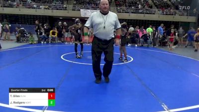 98 lbs Quarterfinal - Taysean Giles, Blakely vs Jaquod Rodgers, North Delaware