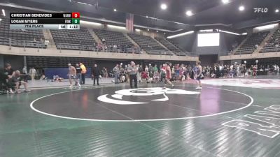 110 lbs 7th Place - Christian Benevides, Warwick vs Logan Myers, Finksburg