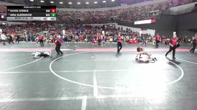 95 lbs Cons. Round 2 - Olivia Steele, Boscobel Youth Wrestling vs Aria Sleznikow, Marshfield