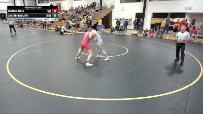 197 lbs Cons. Round 4 - Jacob Saylor, Trine vs Hadyn Ball, Wabash