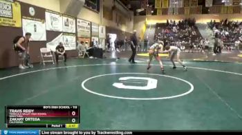 113 lbs Cons. Round 3 - Travis Reidy, Temecula Valley High School Wrestling vs Zakary Ortega, California