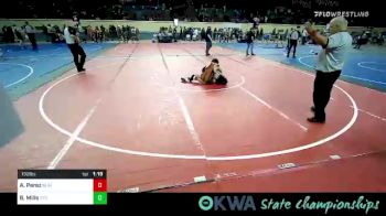 132 lbs 2nd Place - Ayden Perez, Blaine County Grapplers vs Brody Mills, Sallisaw Takedown Club