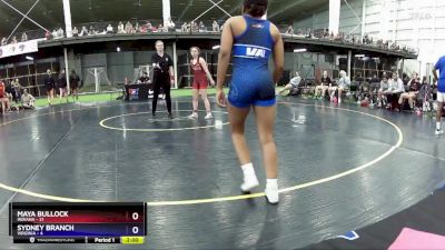 100 lbs Round 3 (6 Team) - Maya Bullock, Indiana vs Sydney Branch, Virginia