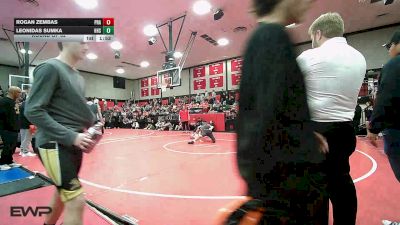 165 lbs Round Of 32 - Rogan Zembas, Prague vs Leonidas Sumka, Henryetta HS