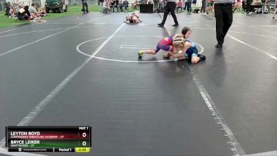 52 lbs Cons. Round 1 - Bryce Leiker, Unattached vs Leyton Boyd, Contenders Wrestling Academy