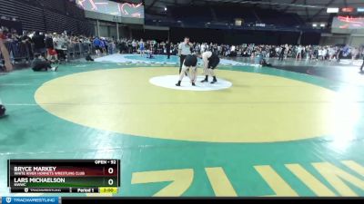 92 lbs Semifinal - Lars Michaelson, NWWC vs Bryce Markey, White River Hornets Wrestling Club