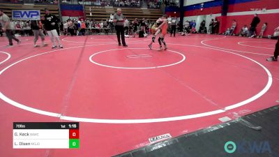 70 lbs Semifinal - Gavin Keck, Broken Arrow Wrestling Club vs Luke Olsen, Mojo Grappling Academy