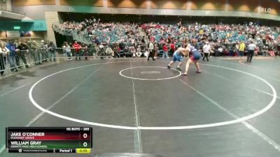 285 lbs Cons. Round 2 - Jake O`Conner, Pleasant Grove vs William Gray, Grants Pass High School