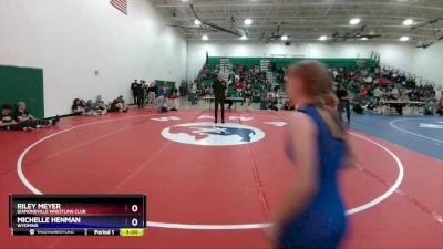 100 lbs Round 1 - Riley Meyer, Diamondville Wrestling Club vs Michelle Henman, Wyoming