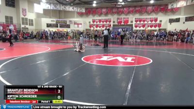 50 lbs Cons. Round 1 - Kipton Schroeder, MN Elite vs Brantley Bendson, Staples Motley Wrestling