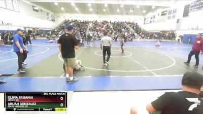 71 lbs 3rd Place Match - Urijah Gonzalez, SoCal Hammers WC vs Olivia Srisamai, Legacy WC