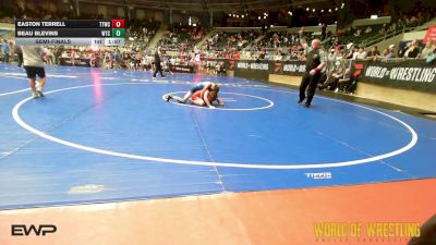 80 lbs Semifinal - Easton Terrell, Team Tulsa Wrestling Club vs Beau Blevins, WTC