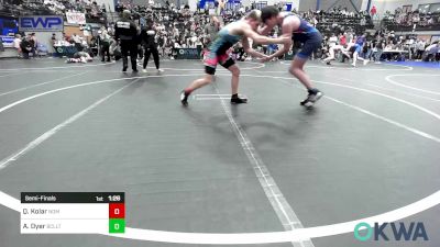 132 lbs Semifinal - Quade Kolar, Team Nomad vs Ayden Dyer, Bridge Creek Youth Wrestling