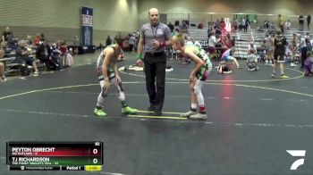 82 lbs Round 3 (6 Team) - TJ Richardson, The Funky Singlets Teal vs Peyton Obrecht, MO Outlaws