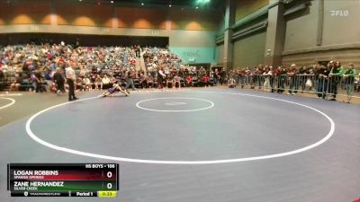 106 lbs Cons. Round 5 - Logan Robbins, Spanish Springs vs Zane Hernandez, Silver Creek