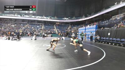 7A - 100 lbs Cons. Round 1 - Say Wah, Chapel Hill High School vs Melanie Mendoza, Cary High School