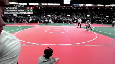 140 lbs Cons. Round 1 - Layden Hively, KMCA vs Christopher (cj) Popovich, FOWCA