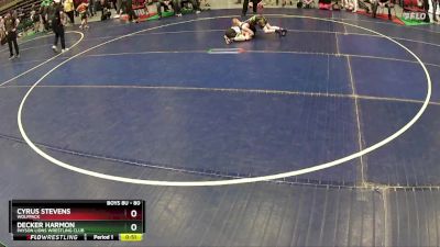 80 lbs Quarterfinal - Cyrus Stevens, Wolfpack vs Decker Harmon, Payson Lions Wrestling Club