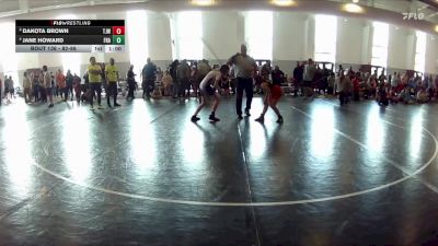 82-86 lbs Cons. Semi - Jane Howard, Franconia vs Dakota Brown, Twisted Joker Wrestling