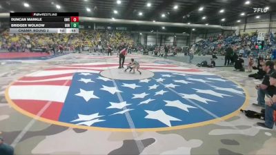 40 lbs Champ. Round 2 - Bridger Wolkow, Gordon/Rushville vs Duncan Markle, Glasgow Wrestling Club