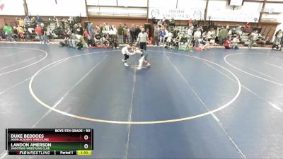 90 lbs Quarterfinal - Landon Amerson, Shootbox Wrestling Club vs Duke Beddoes, Agon Academy Wrestling