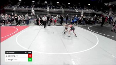 82 lbs Semifinal - Bronk Downing, Wyoming Underground vs Drew Wright, Natrona Colts