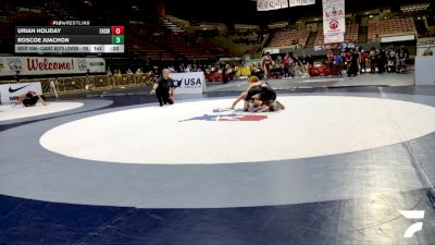Cadet Boys Lower - 106 lbs Cons. Round 7 - Uriah Holiday, Esperanza High School Wrestling vs Roscoe Juachon