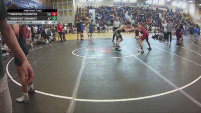 138 lbs Cons. Round 4 - Preston Thornton, Lake Gibson High School vs Brentley Crawley, Alpha