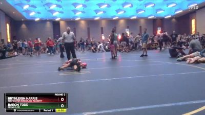 41 lbs Round 2 - Brynleigh Harris, Terminator Wrestling Academy vs Baron Todd, Texas Elite