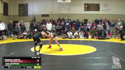 83 lbs Cons. Round 1 - Yuri Grafman, Vacaville vs Damian Loreto, Wright Wrestling Academy