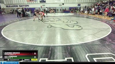 100 lbs Cons. Round 3 - Jazmine Orozco, Prosser (Girls) vs Lily Foreman, Hermiston