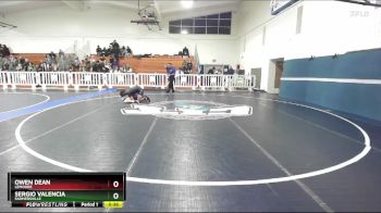 120 lbs Cons. Round 6 - Owen Dean, Lemoore vs Sergio Valencia, Farmersville