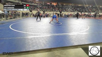 118 lbs Round Of 32 - Brighton Harp, Tahlequah vs Jett Sisemore, Glenpool JH