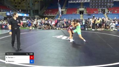 122 lbs Rnd Of 64 - Sophia Torian, New York vs Haley Ramos, Illinois