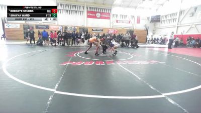 125 lbs Semifinal - Shayna Ward, Oakland Tech Senior H S vs Brenaye Stubbs, Pittsburg Senior