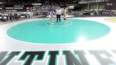 Girls 2A 140 lbs Cons. Round 3 - Jai-Lee James, Anacortes (Girls) vs Sabryna Pasamonte, West Valley (Spokane) (Girls)