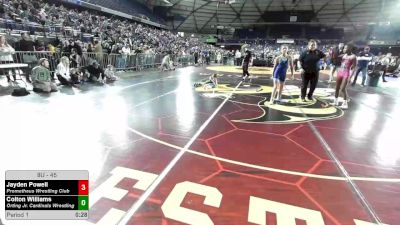 45 lbs Champ. Rd Of 16 - Jayden Powell, Prometheus Wrestling Club vs Colton Williams, Orting Jr. Cardinals Wrestling
