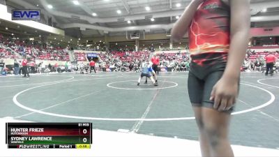 88 lbs Quarterfinal - Hunter Frieze, Hutchinson vs Sydney Lawrence, Winfield