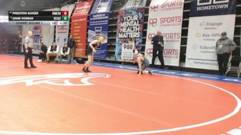 106 Class 3 lbs Champ. Round 1 - Zane Homan, Helias Catholic vs Preston Baker, Winnetonka