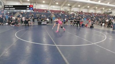 170 lbs Cons. Sub-quarters - Adia Price, Green River Grapplers vs Avery Naven, Elite Force