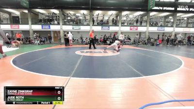 146-160 lbs Cons. Round 3 - Zayne Zinkgraf, Vandalia Jr High School vs Jude Roth, El Paso Gridley