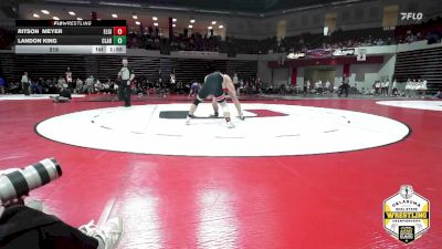 215 lbs Semifinals (8 Team) - Landon King, CLAREMORE vs Ritson Meyer, ELGIN