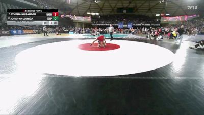 Girls 2A 110 lbs Quarterfinal - Athena Kusander, Washington (Girls) vs Jordynn Zuniga, Toppenish (Girls)