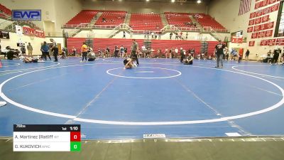 76 lbs Rr Rnd 3 - Alexander Martinez (Ratliff), Wichita Training Center vs OLIVIA KUKOVICH, Apache Youth Wrestling