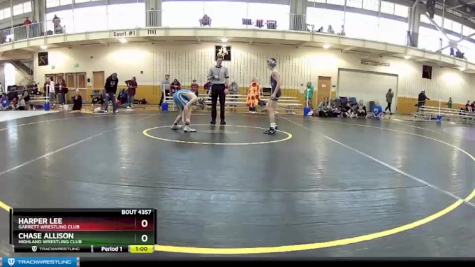 92 lbs Cons. Round 6 - Chase Allison, Highland Wrestling Club vs Harper ...